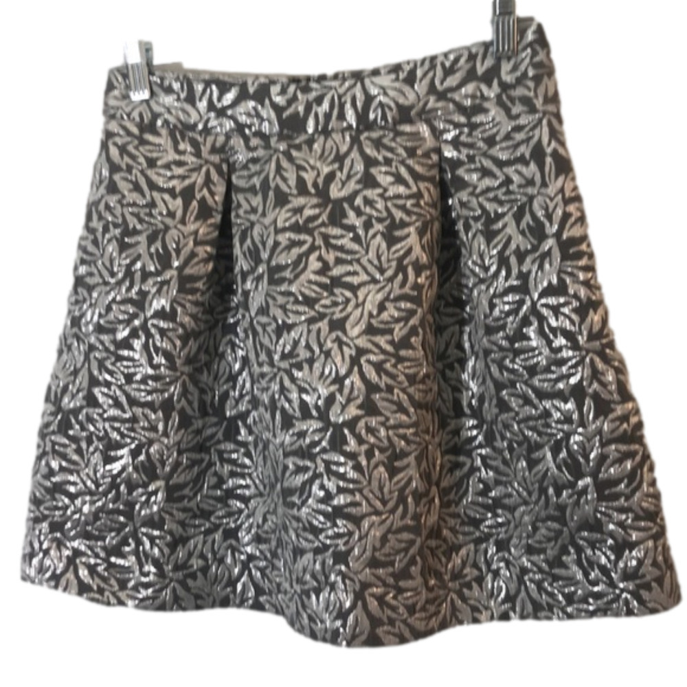 behnaz Sarafpour silver metallic skirt size 3